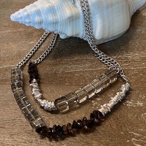 Kenneth Cole Crystal Cube Necklace